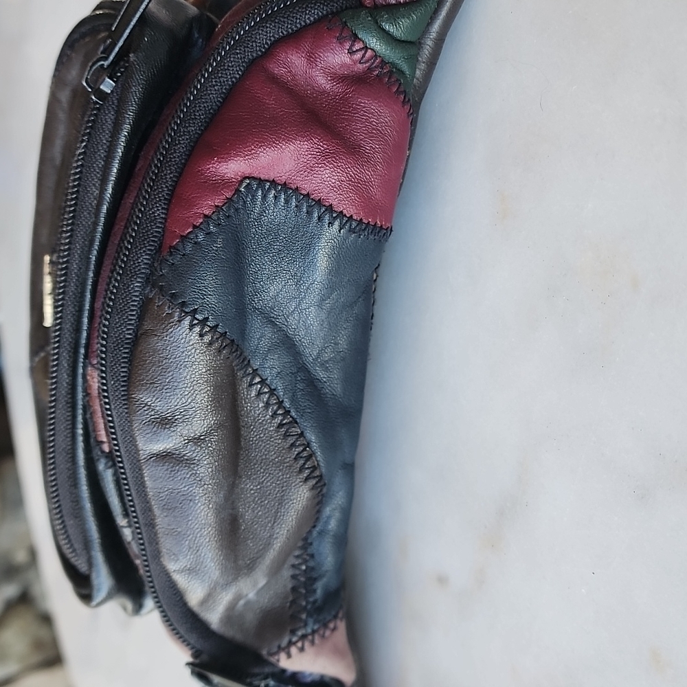 MC Marc Chantal Leather VTG Fanny Pack Multicolor Belt Bag - Picture 10 of 11